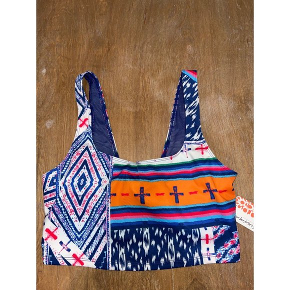 Free People Women's Sports Bra Top Size Small Training Gym NWT Blue - Picture 1 of 8